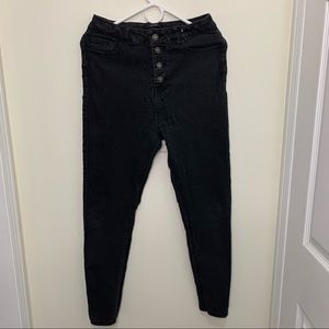 Forever21 Washed Black Hi Waisted Jeans Jeggings